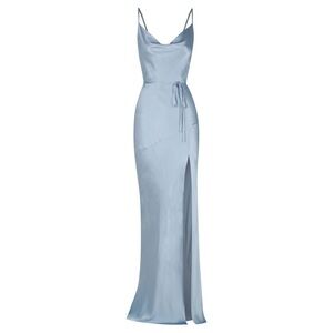 SHONA JOY La Lune Bias Cowl Maxi Dress in powder blue size 10